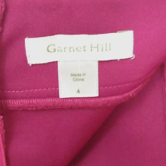 Garnet Hill Women's size 4 Raspberry Color Lace Pencil Skirt Wine Red - CUTE! - Picture 3 of 9